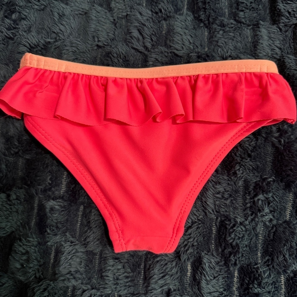 BETSEY JOHNSON BABY GIRL’S 2-PIECE MULTI-COLOR RUFFLE RASHGUARD SWIM SET 12M - Picture 6 of 8